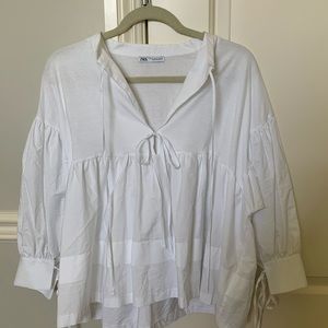 Zara white summer blouse!